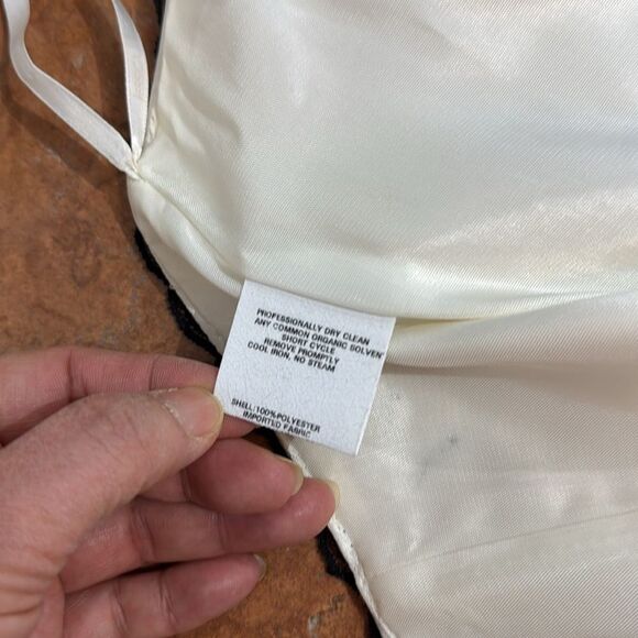 Jessica McClintock Gunne Sax Vintage Ivory Satin Elegant Strapless with Lace 5/6 - Picture 7 of 10